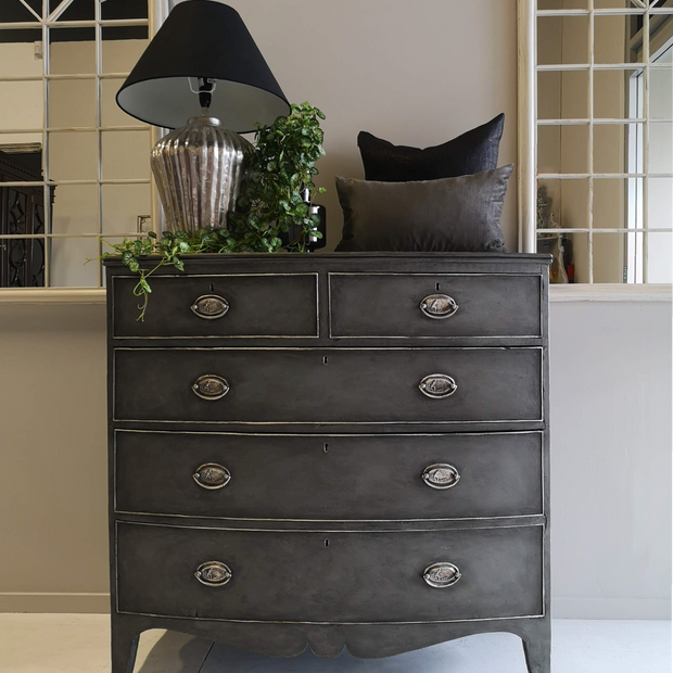 Not For Sale - Tia : Bow Front Mahogany Chest of Drawers