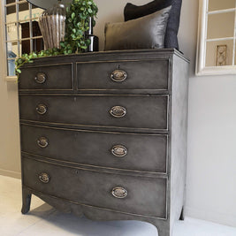Not For Sale - Tia : Bow Front Mahogany Chest of Drawers