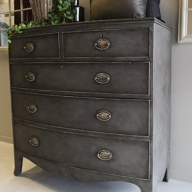 Not For Sale - Tia : Bow Front Mahogany Chest of Drawers