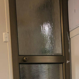 Not For Sale - Rustic Metallic finish done over glass doors