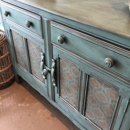 Not For Sale - Ira: Oak hand painted & stencilled sideboard