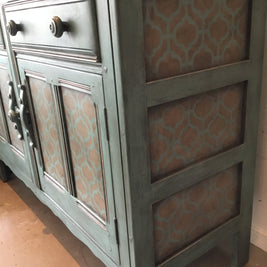 Not For Sale - Ira: Oak hand painted & stencilled sideboard
