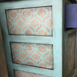 Not For Sale - Ira: Oak hand painted & stencilled sideboard