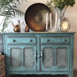 Not For Sale - Ira: Oak hand painted & stencilled sideboard