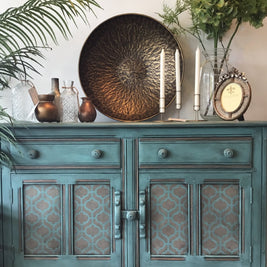 Not For Sale - Ira: Oak hand painted & stencilled sideboard