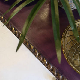 Not For Sale - Amira, Hall / Sofa Table or desk in rich Old Mauve with distressed gold