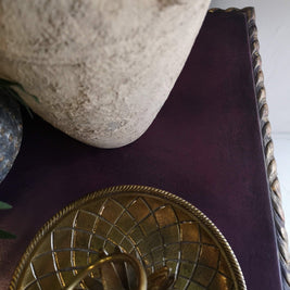 Not For Sale - Amira, Hall / Sofa Table or desk in rich Old Mauve with distressed gold