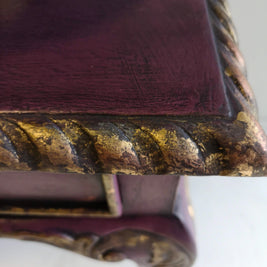 Not For Sale - Amira, Hall / Sofa Table or desk in rich Old Mauve with distressed gold