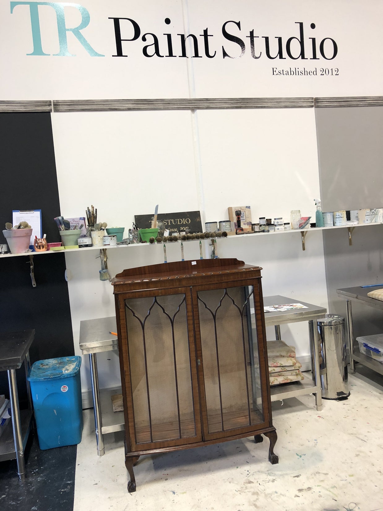 Not For Sale - Commissioned Display cabinet in a brushed pewter