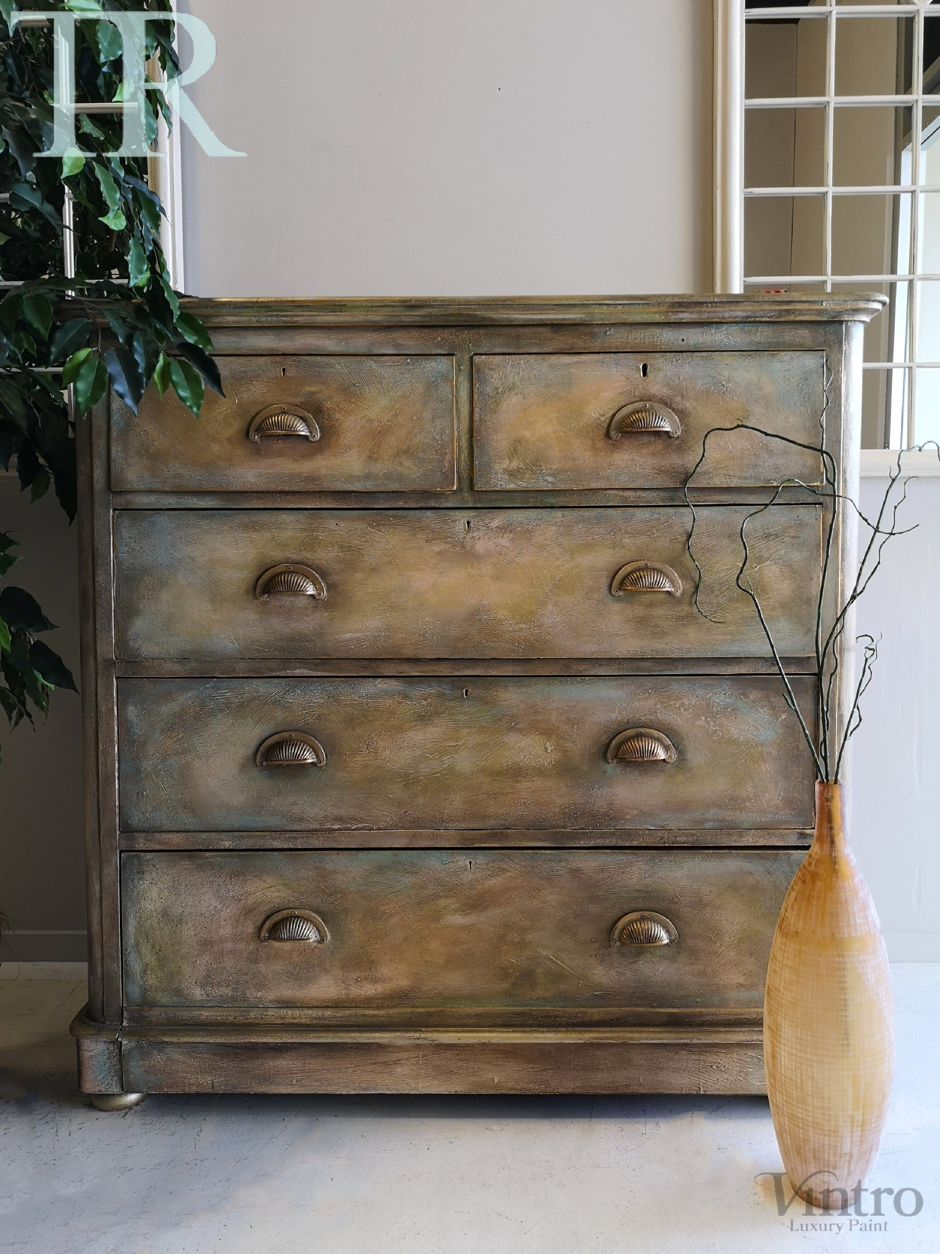 Not For Sale - Charlotte : Textured & farmhouse rustic set of drawers