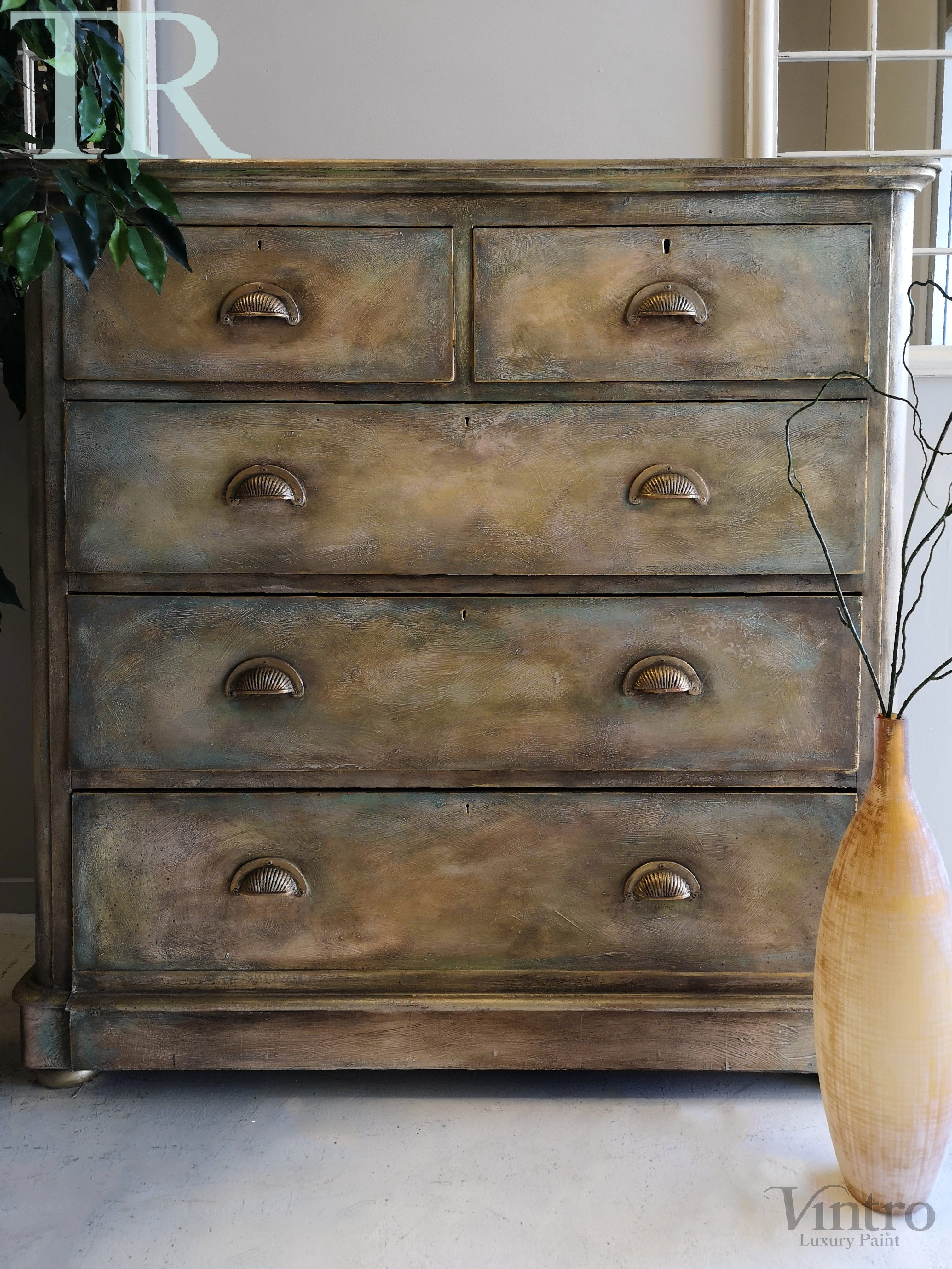 Not For Sale - Charlotte : Textured & farmhouse rustic set of drawers