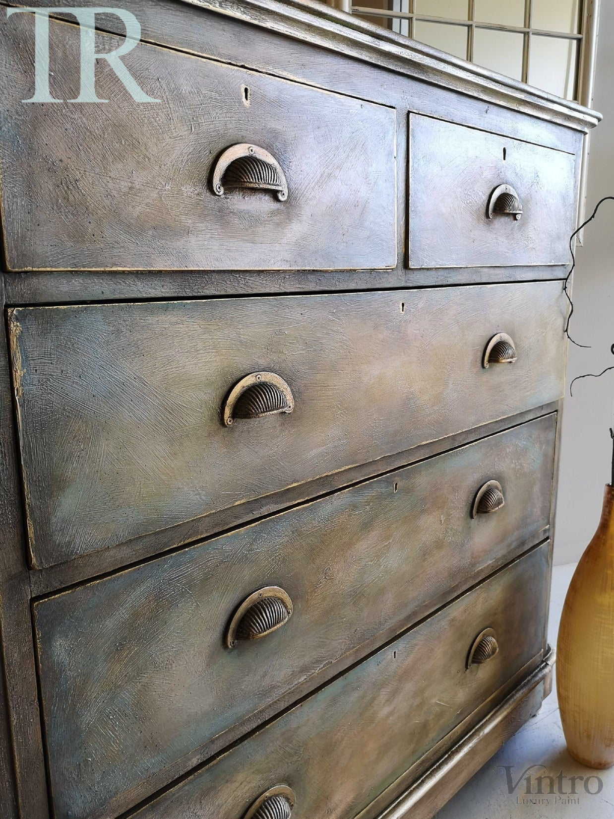 Not For Sale - Charlotte : Textured & farmhouse rustic set of drawers