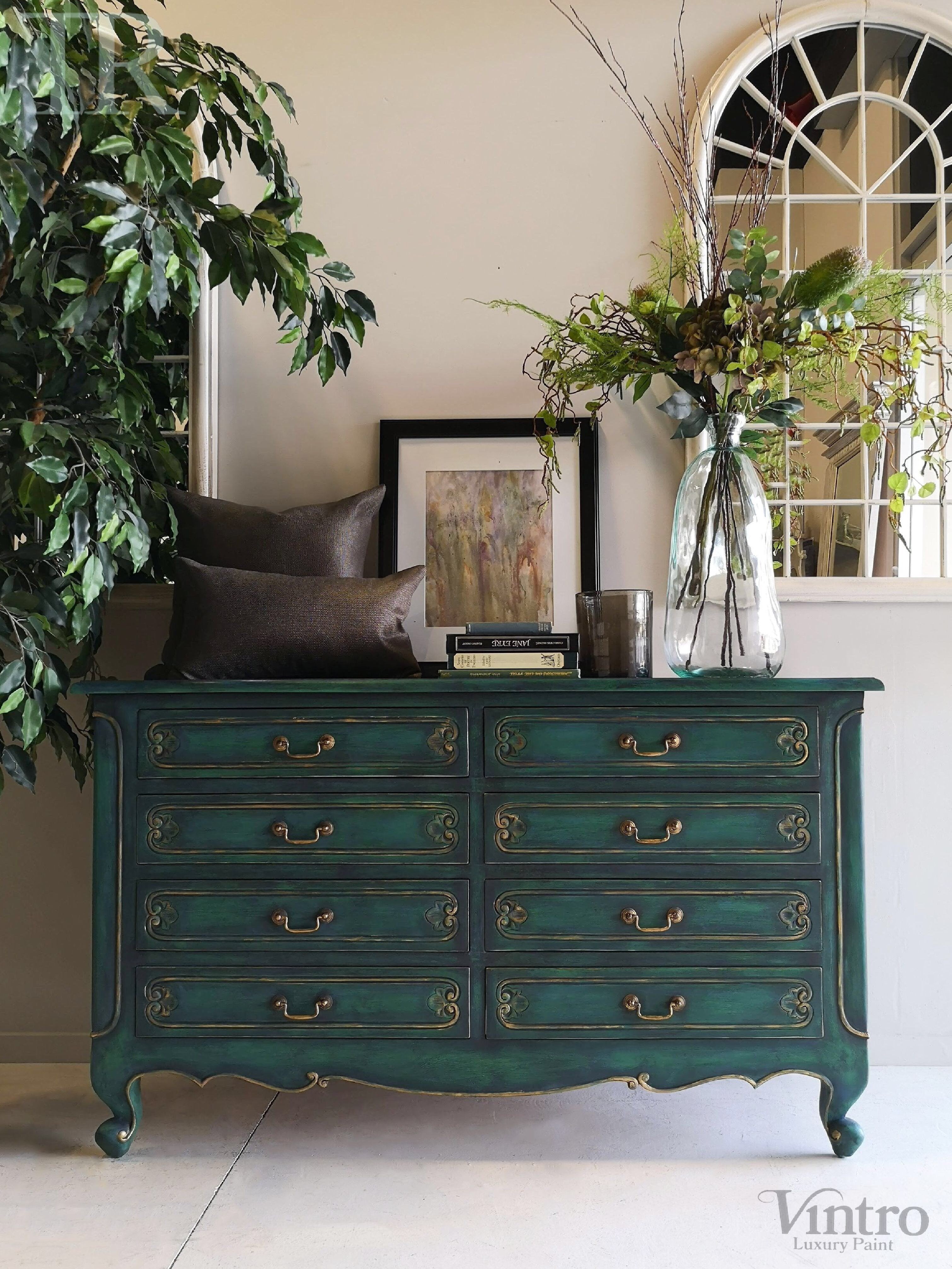Not For Sale - Eve: Hand painted feature chest of drawers.