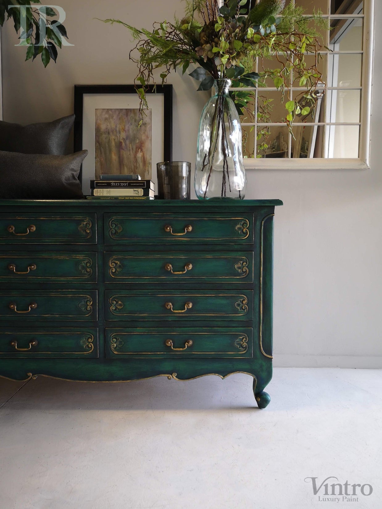 Not For Sale - Eve: Hand painted feature chest of drawers.