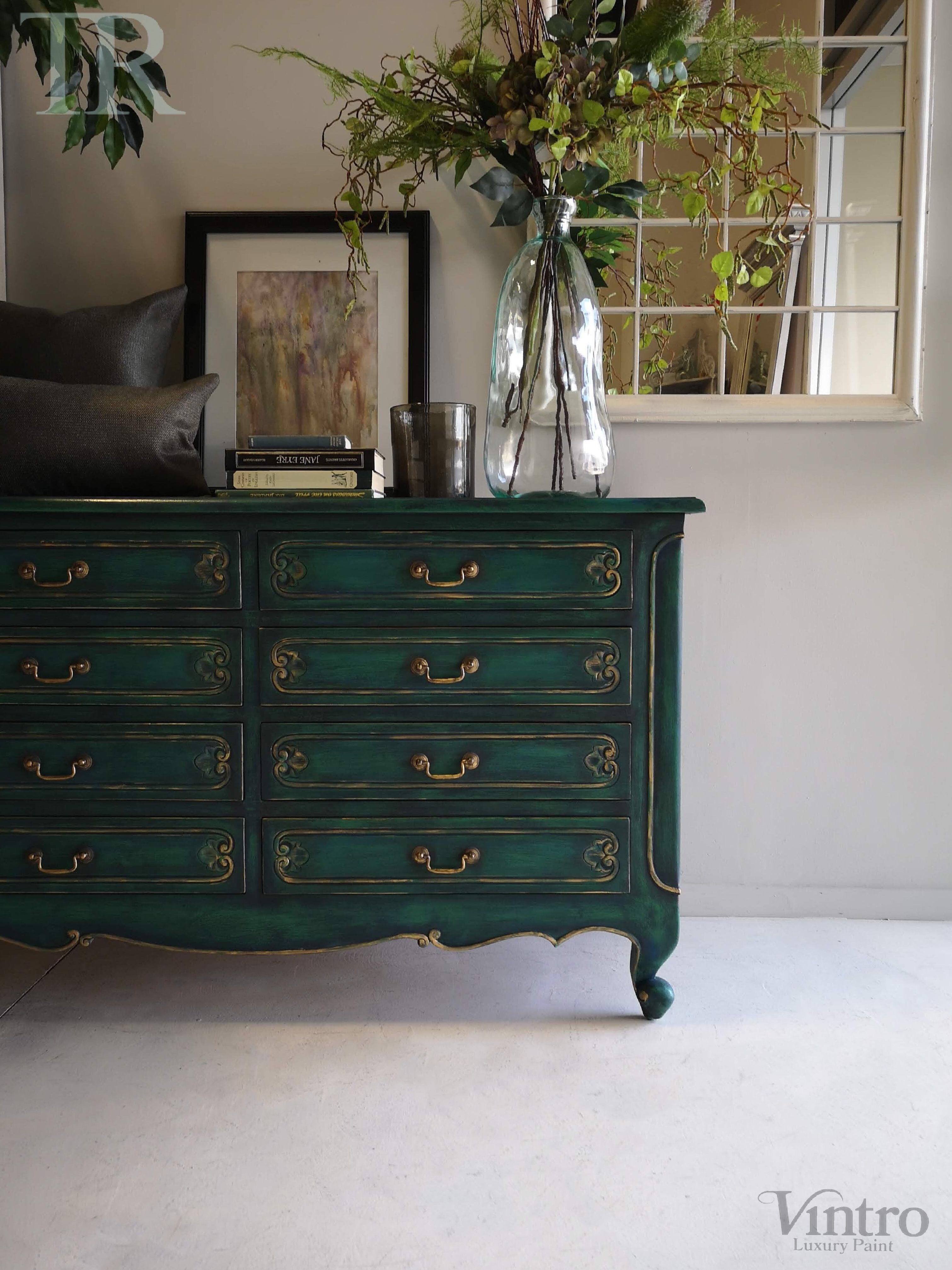 Not For Sale - Eve: Hand painted feature chest of drawers.