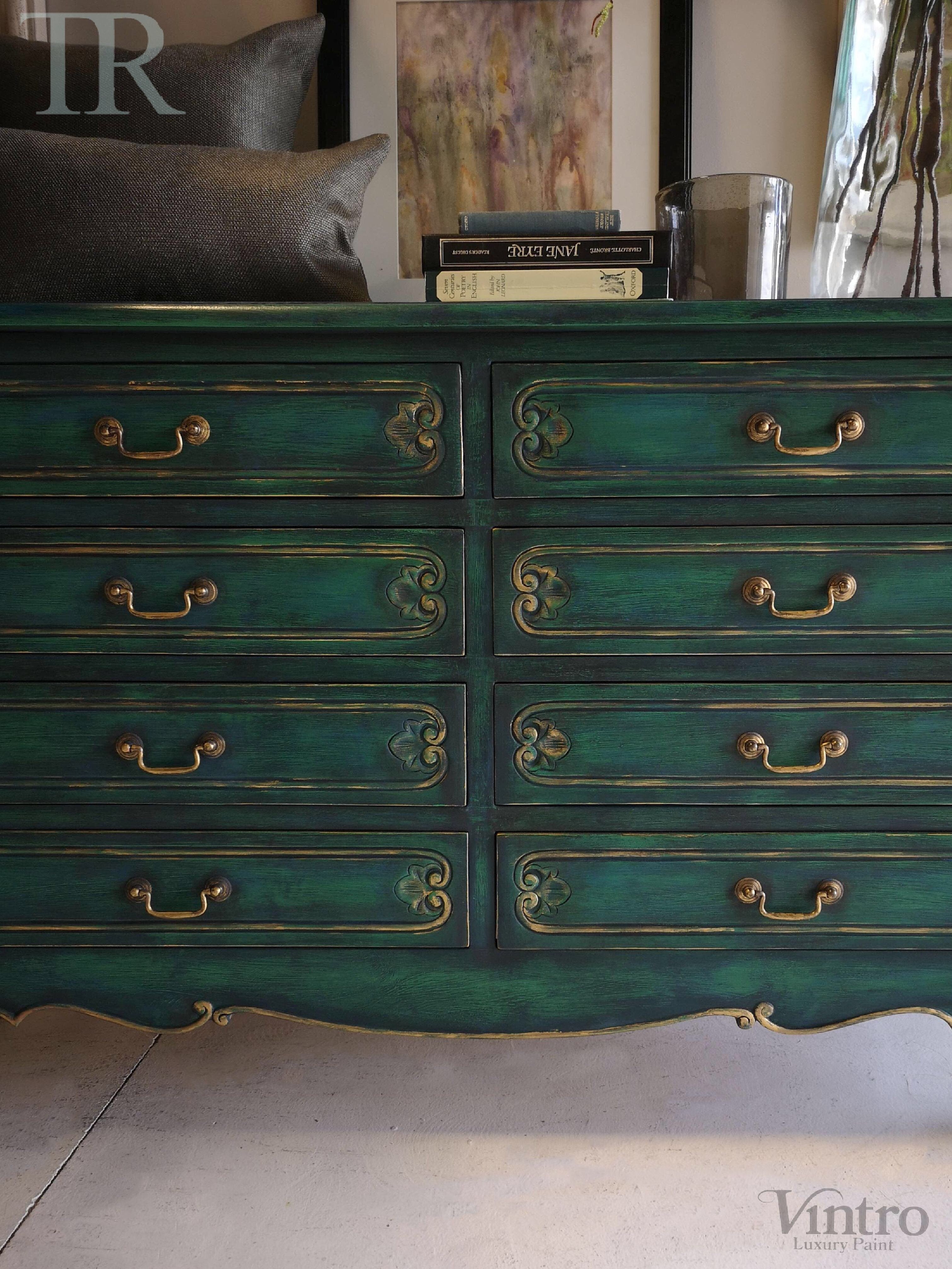 Not For Sale - Eve: Hand painted feature chest of drawers.