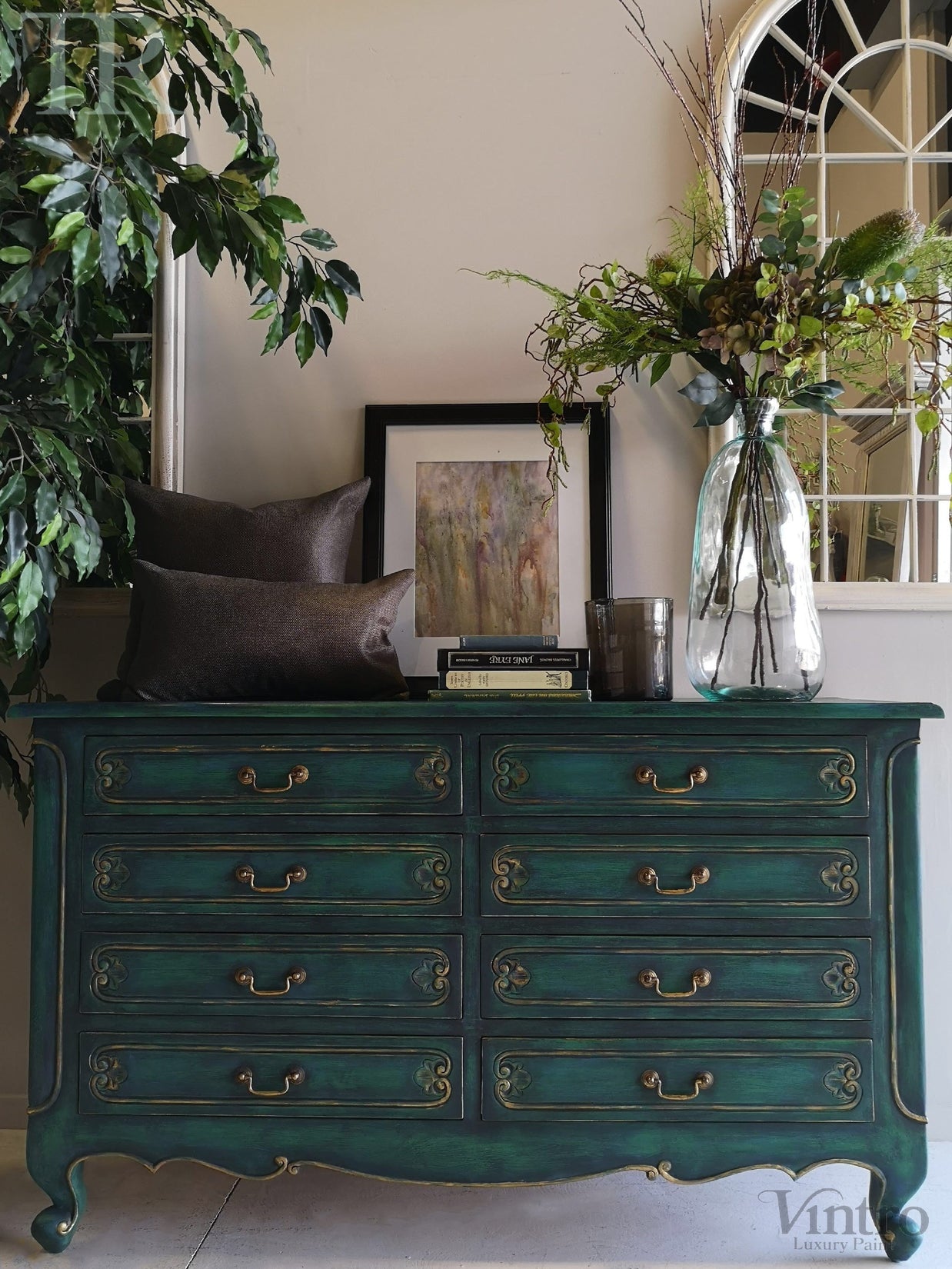 Not For Sale - Eve: Hand painted feature chest of drawers.