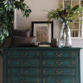 Not For Sale - Eve: Hand painted feature chest of drawers.