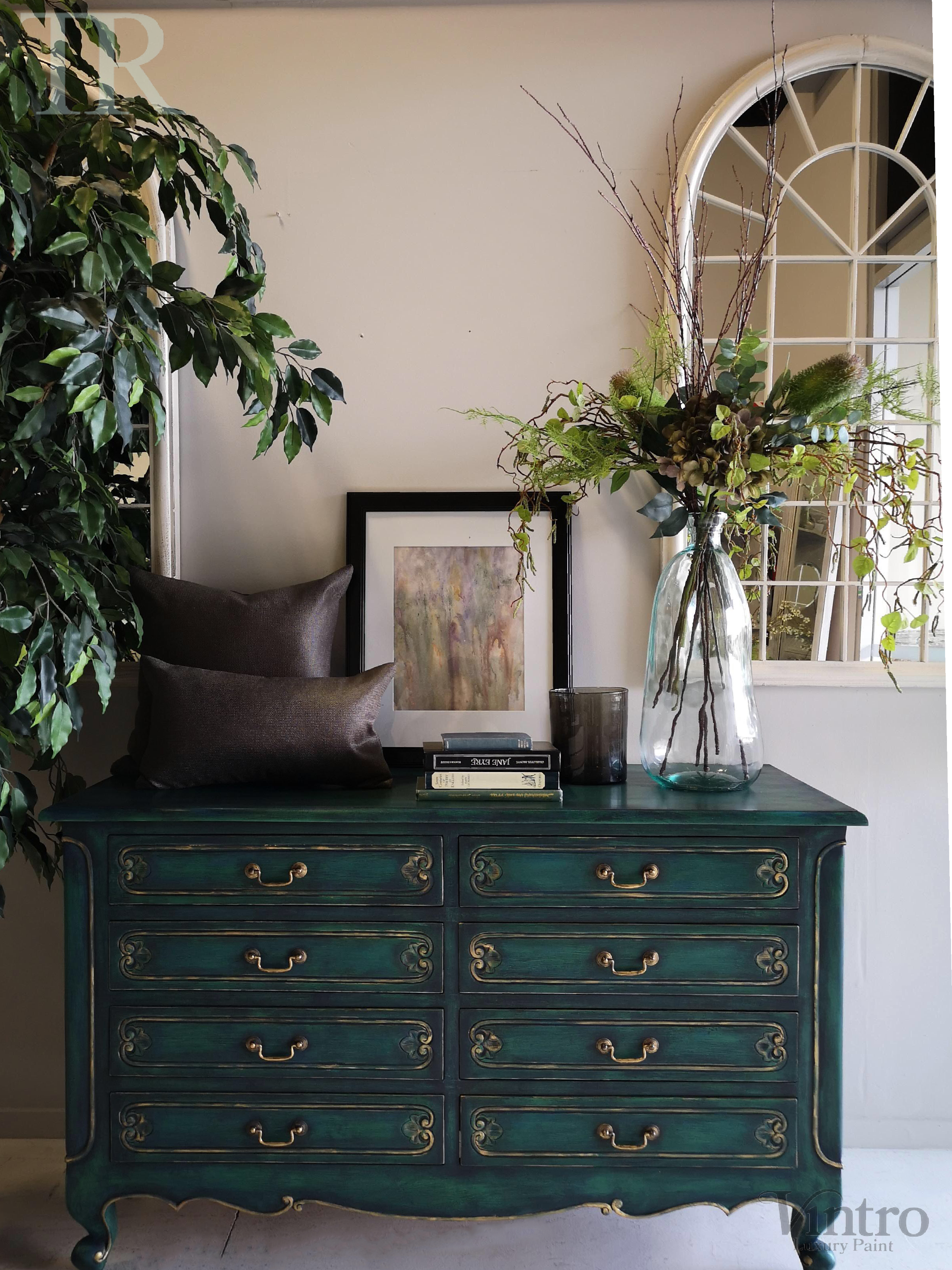 Not For Sale - Eve: Hand painted feature chest of drawers.