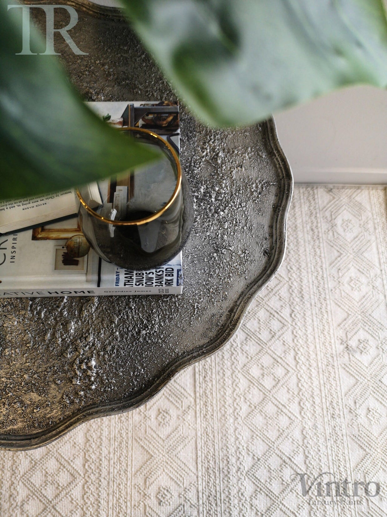 Not For Sale - Casey: Textured Metallic Side Table