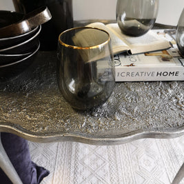 Not For Sale - Casey: Textured Metallic Side Table