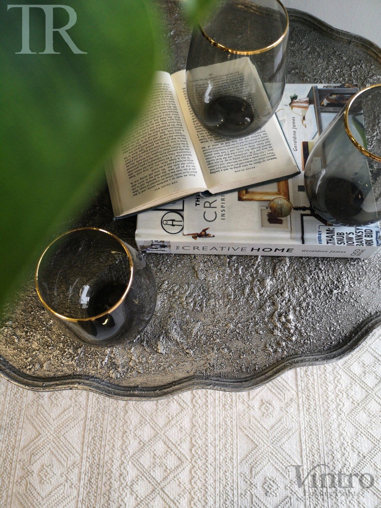Not For Sale - Casey: Textured Metallic Side Table