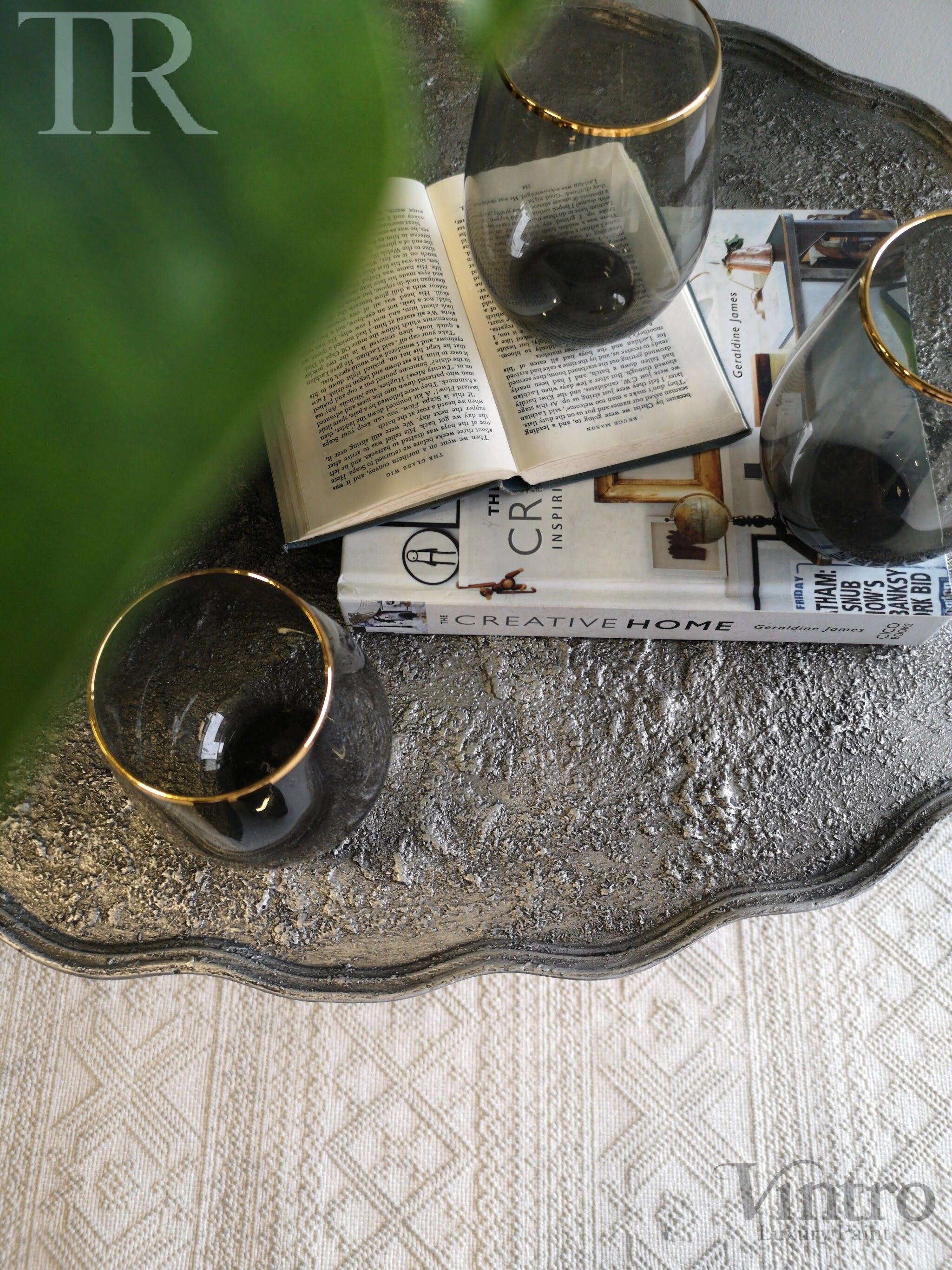 Not For Sale - Casey: Textured Metallic Side Table