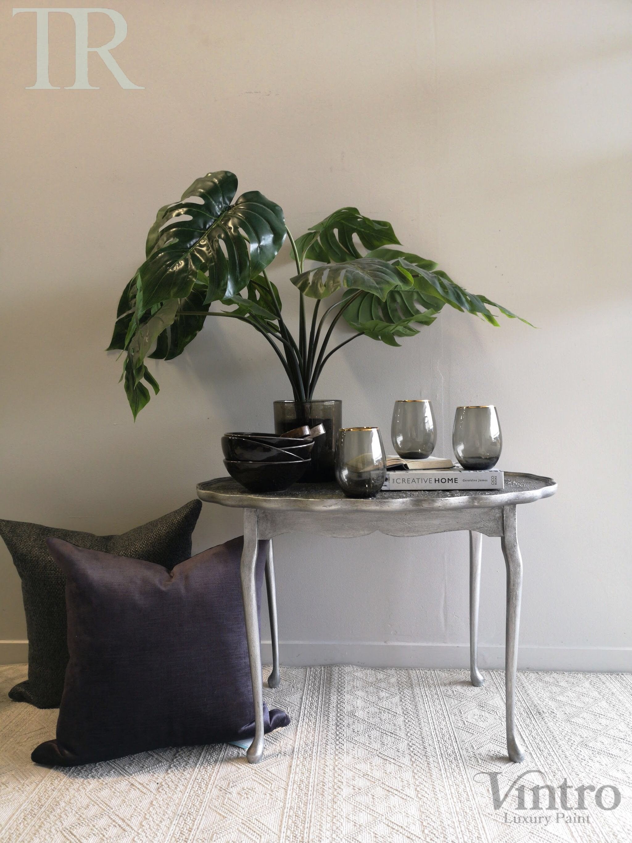 Not For Sale - Casey: Textured Metallic Side Table