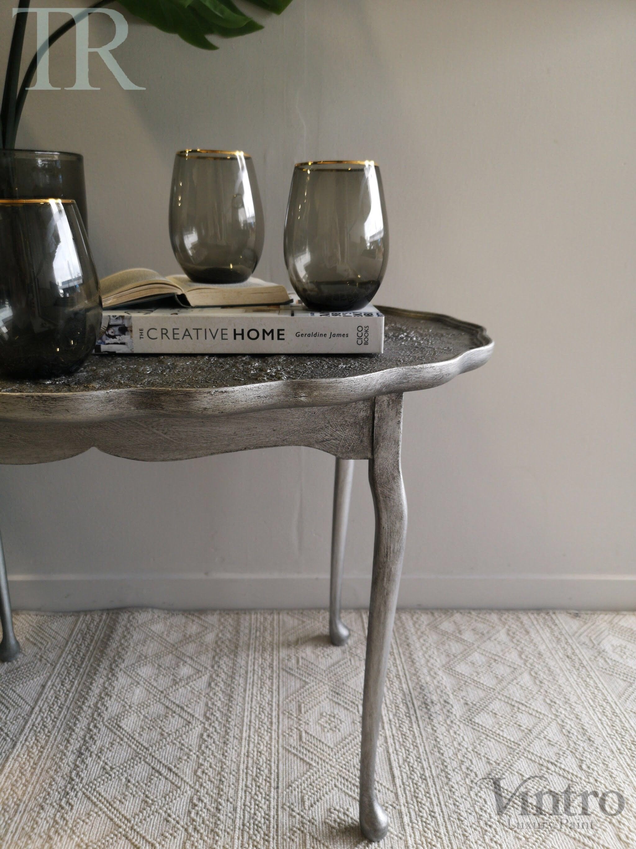 Not For Sale - Casey: Textured Metallic Side Table