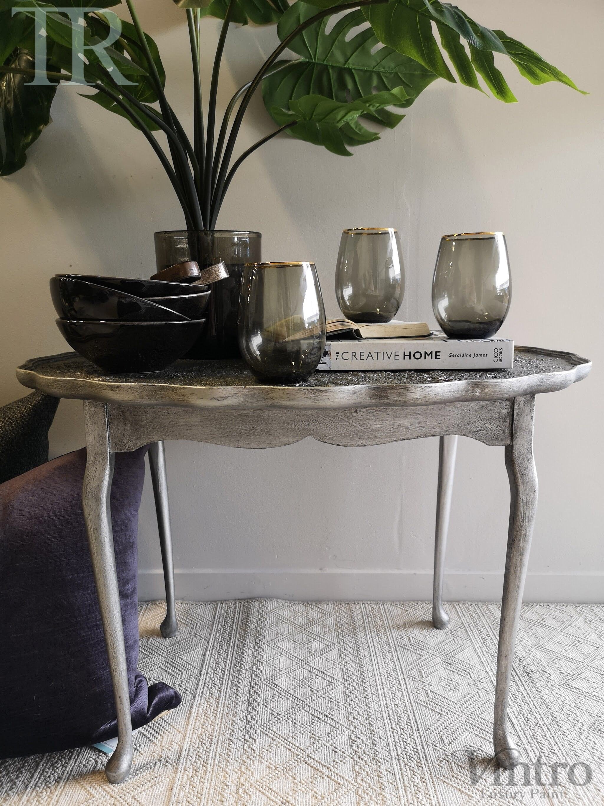 Not For Sale - Casey: Textured Metallic Side Table
