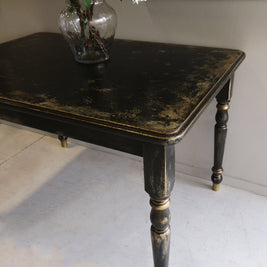 Not For Sale - Pera: Rustic Black and Gold Table
