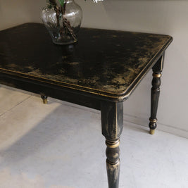 Not For Sale - Pera: Rustic Black and Gold Table