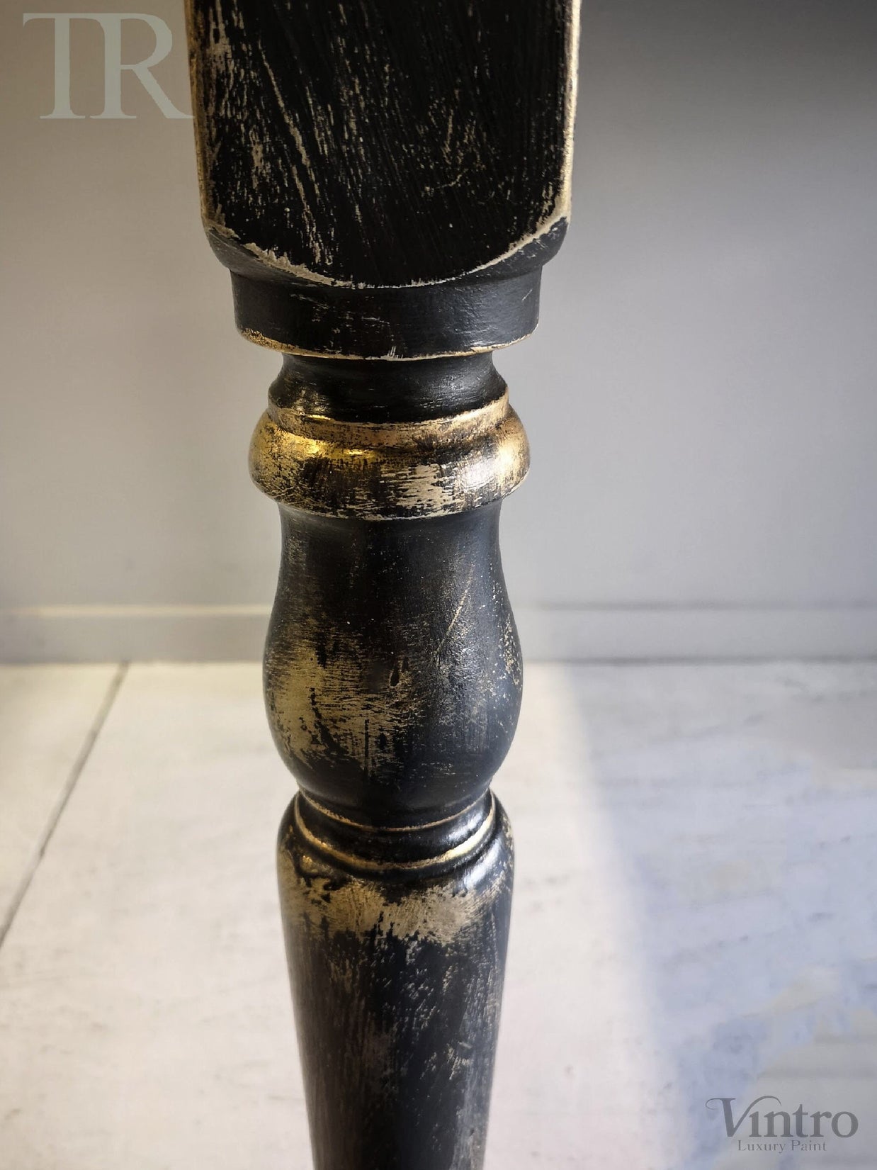 Not For Sale - Pera: Rustic Black and Gold Table