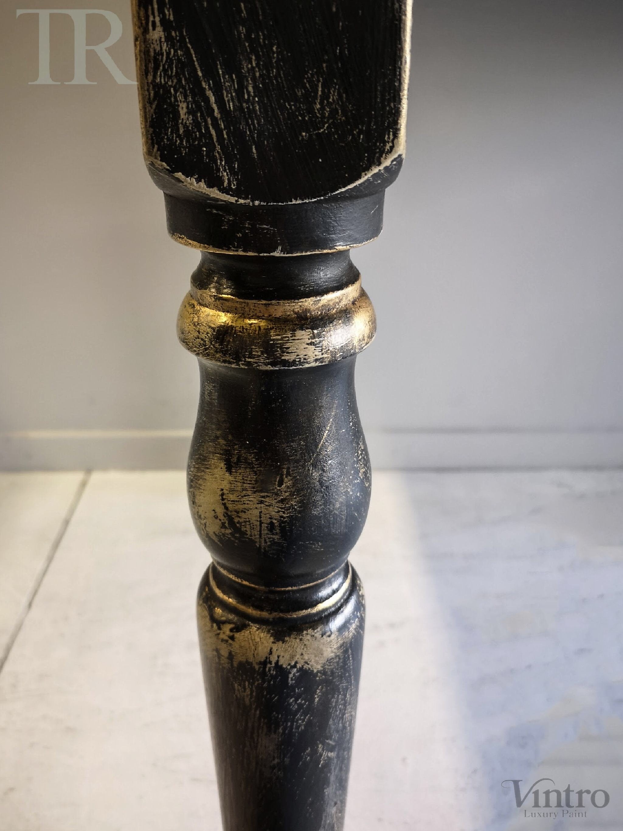 Not For Sale - Pera: Rustic Black and Gold Table