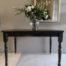 Not For Sale - Pera: Rustic Black and Gold Table