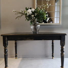 Not For Sale - Pera: Rustic Black and Gold Table