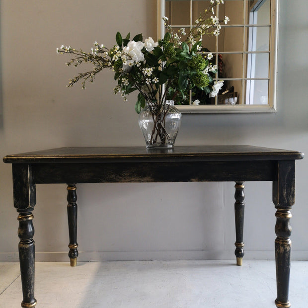 Not For Sale - Pera: Rustic Black and Gold Table