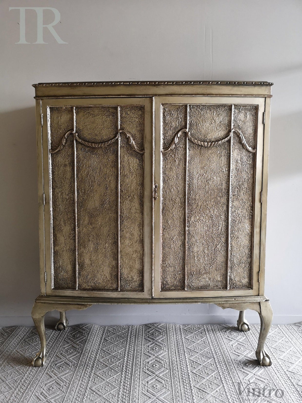 Not For Sale - Rea: Aged Metallic Champagne gold cabinet
