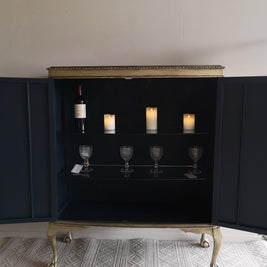 Not For Sale - Rea: Aged Metallic Champagne gold cabinet