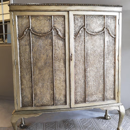Not For Sale - Rea: Aged Metallic Champagne gold cabinet