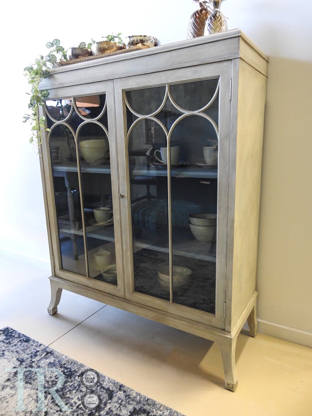 Not For Sale - Lauren: Antique Mahogany display cabinet circa 1920