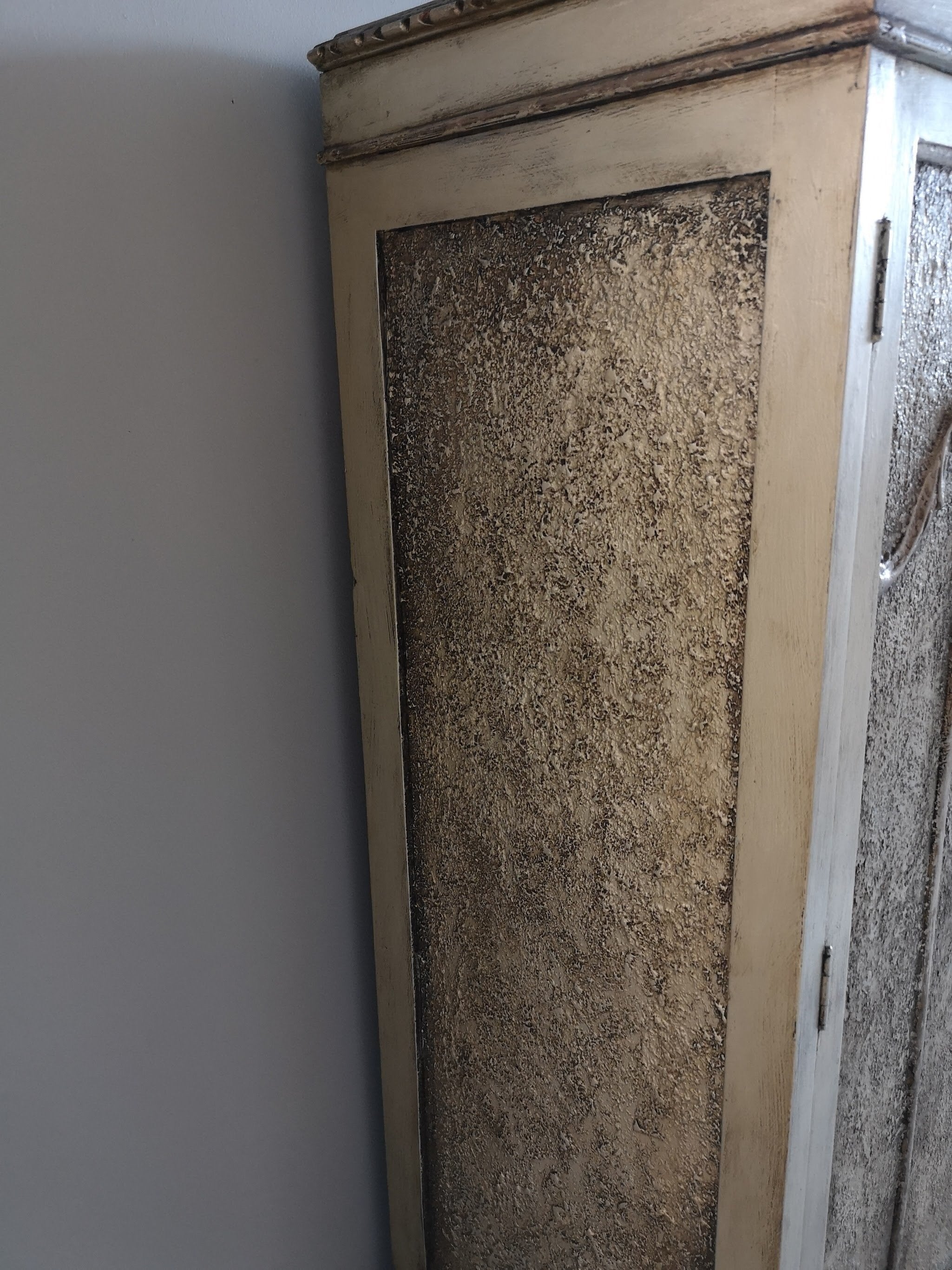 Not For Sale - Rea: Aged Metallic Champagne gold cabinet