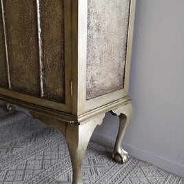Not For Sale - Rea: Aged Metallic Champagne gold cabinet