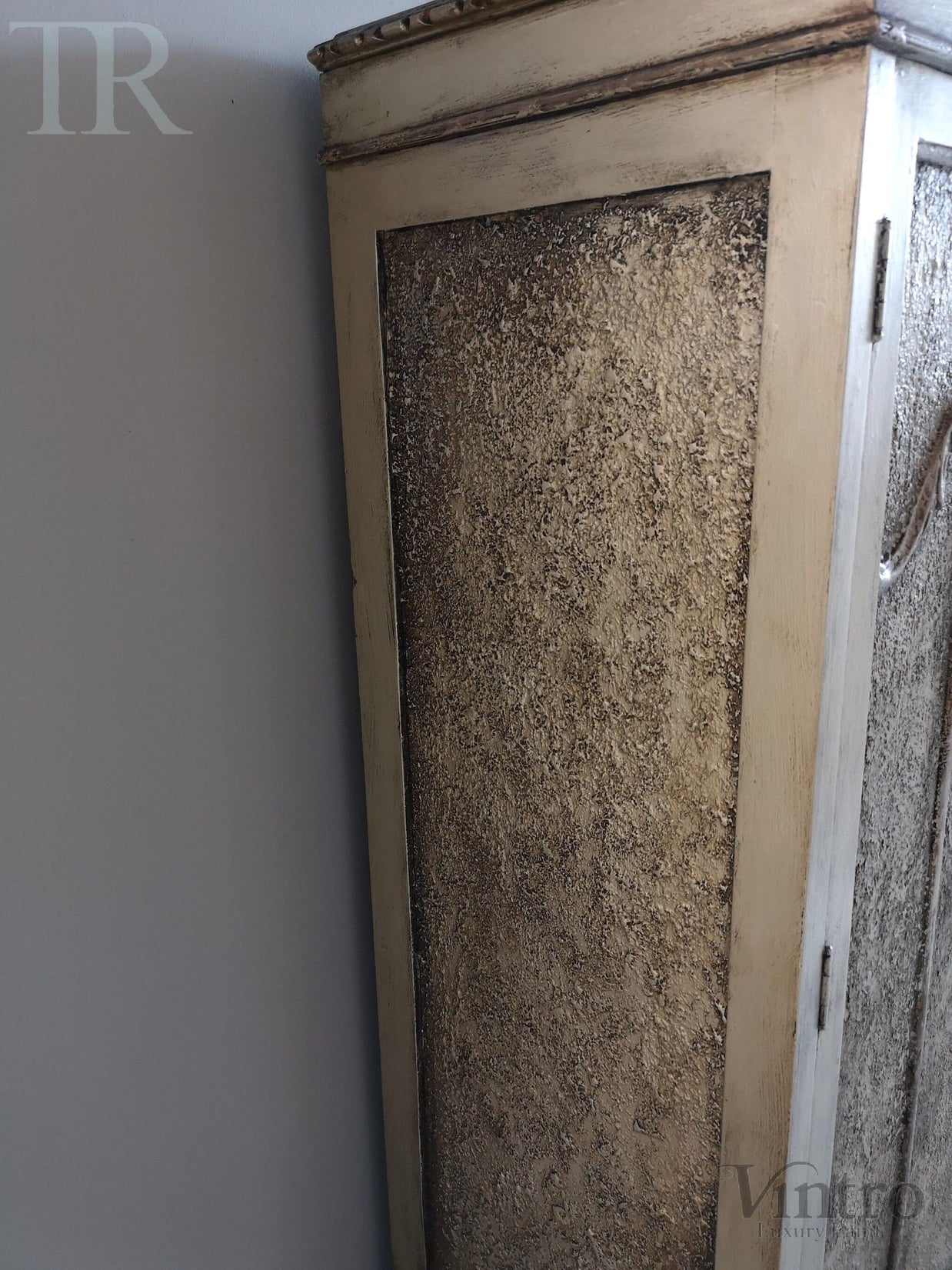 Not For Sale - Rea: Aged Metallic Champagne gold cabinet