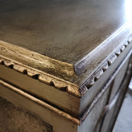 Not For Sale - Rea: Aged Metallic Champagne gold cabinet