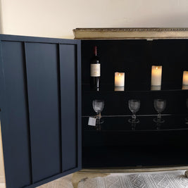 Not For Sale - Rea: Aged Metallic Champagne gold cabinet