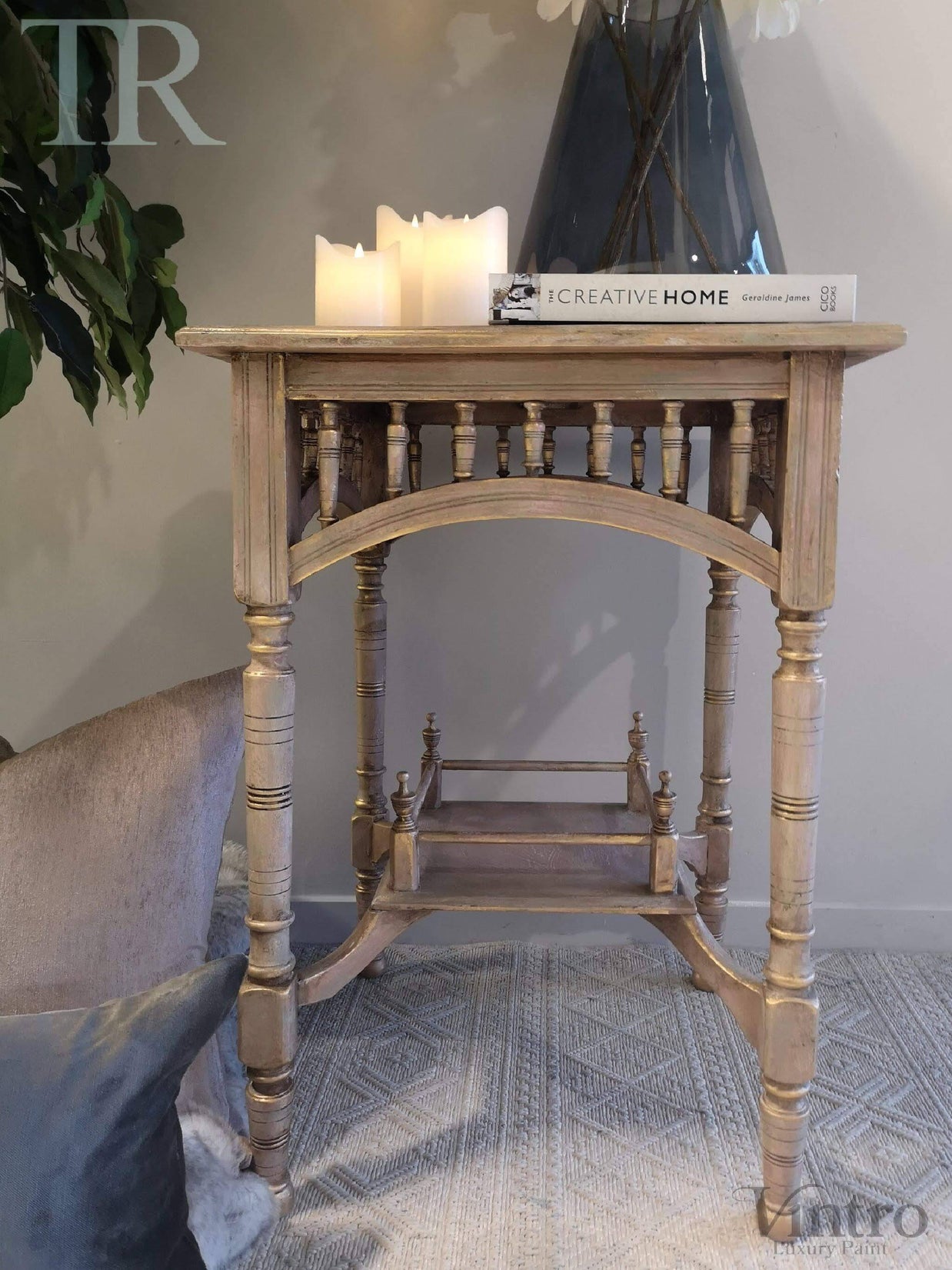 Not For Sale - Tiffany : Edwardian style table in Soft aged Vintro Pink