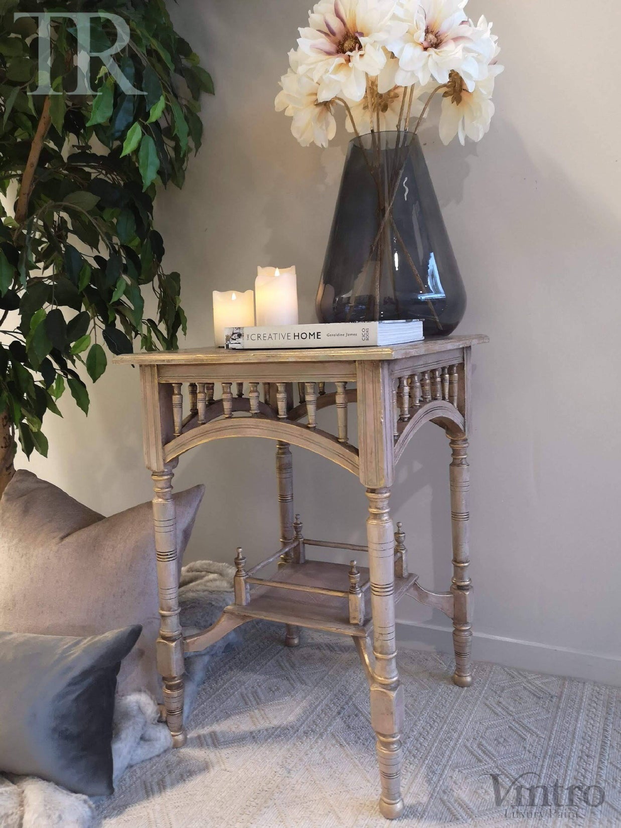 Not For Sale - Tiffany : Edwardian style table in Soft aged Vintro Pink