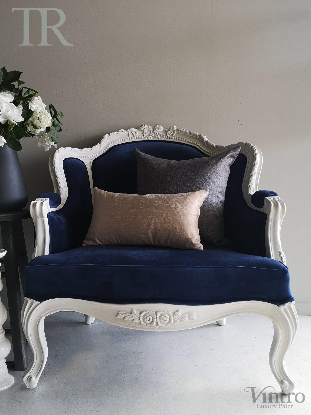 Not For Sale - Brenna : Solid Wood Louis French Style Armchair