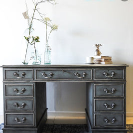 Not For Sale - Shelly: Hand painted partners desk